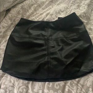 Lulus NWT pleather skirt. Curved hem.